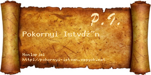 Pokornyi István névjegykártya