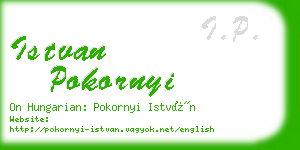 istvan pokornyi business card